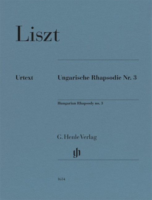 Hungarian Rhapsody no. 3, for piano, Performing score. 9790201816340