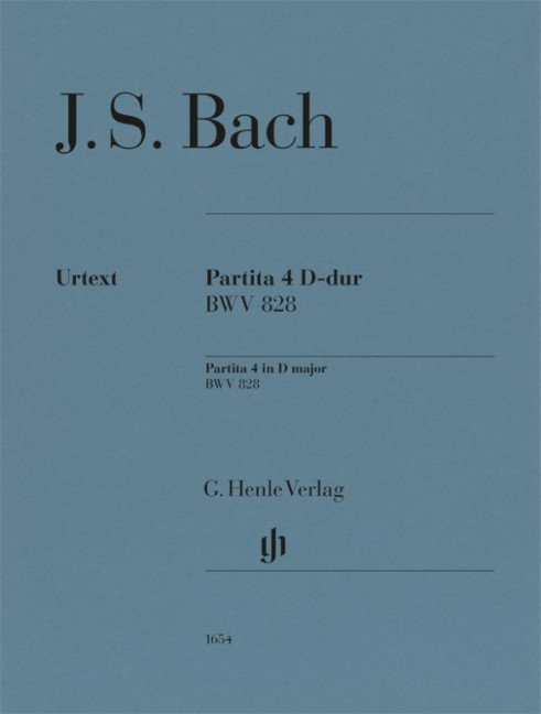 Partita 4 in D major BWV 828, for piano, Performing score