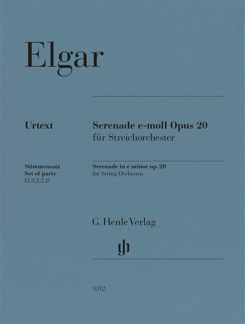 Serenade in e minor op. 20, for String Orchestra, Set of parts