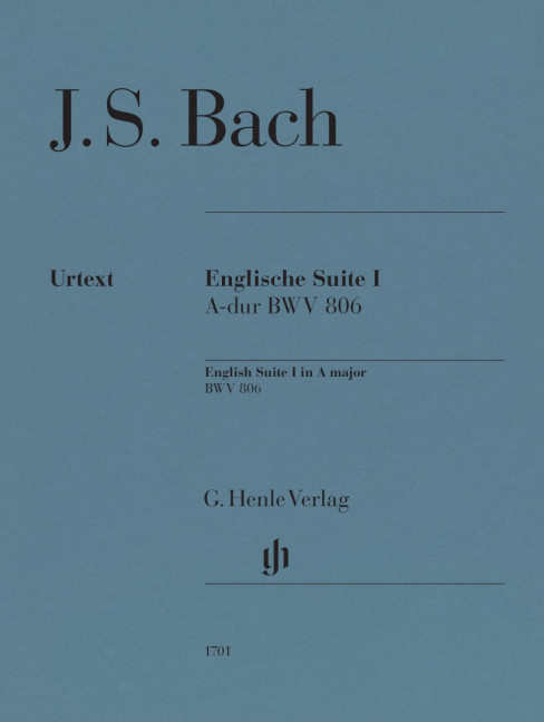 English Suite 1 BWV 806, for piano, Performing score