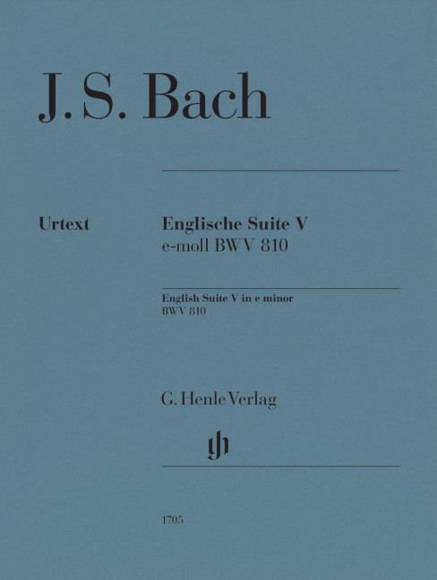 English Suite 5 BWV 810, for piano, Performing score