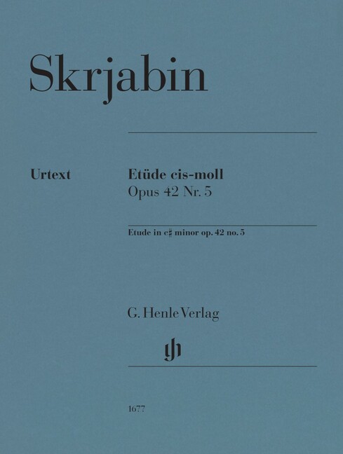 Etude in c# minor op. 42/5, for piano, Performing score