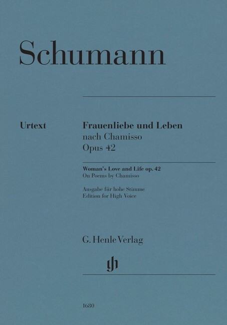 Woman's Love and Life op. 42, on Poems by Chamisso, for voice (high) and piano