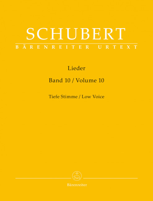 Lieder Vol. 10, for voice (low) and piano, Singing score