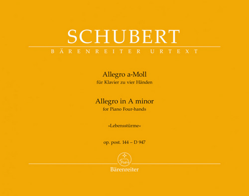 Allegro in a Minor Lebensstürme op. post. 144 D 947, for Piano Four-hands, Performing score