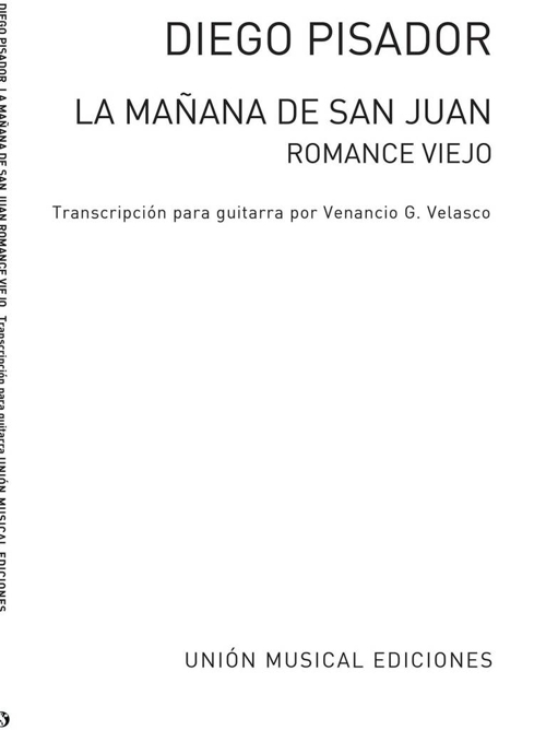 La mañana de San Juan, romance viejo, transcripción para guitarra