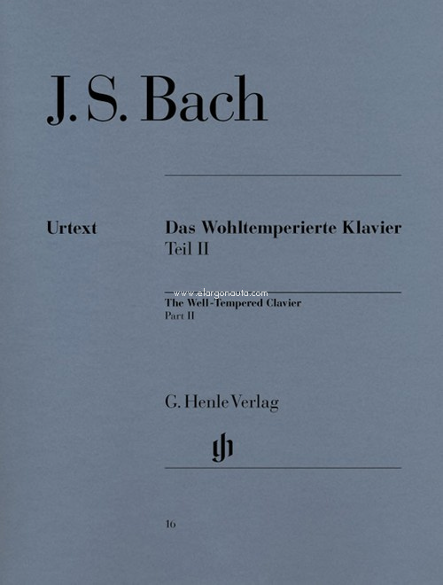 Das Wohltemperierte Klavier, Teil 2, BWV 870-893 (Fingersatz). Urtext