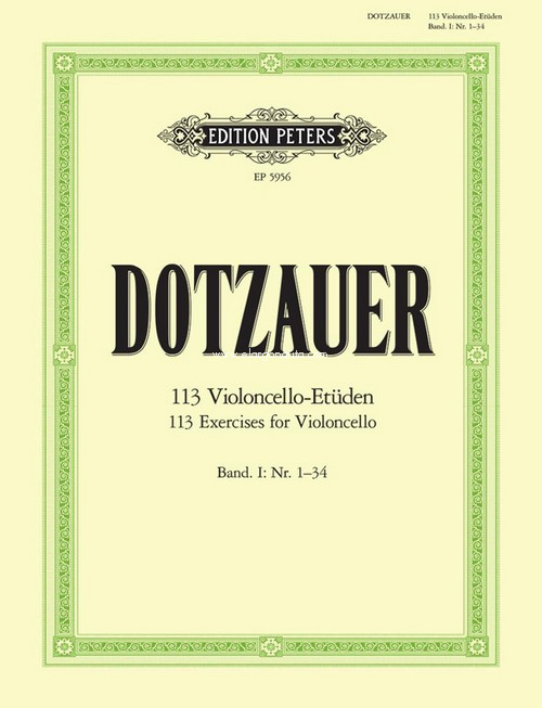 113 Exercises por Violoncello, Book I (Nos. 1-34)