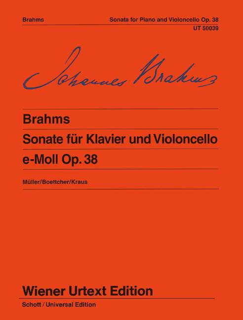 Sonate für Klavier und Violoncello e-Moll op. 38. 9783850550383