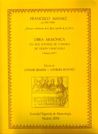 Obra Armónica, en seis sonatas de cámara de violín y bajo solo (Madrid, 1757). 9788486878757