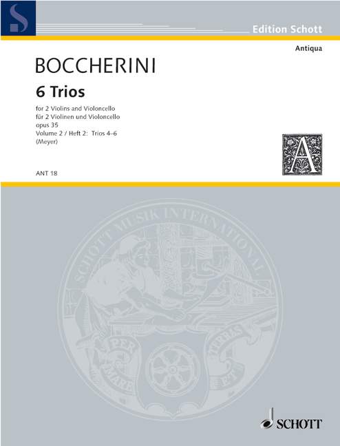 Sechs Trios, op. 35, für zwei Violinen und Violoncello. Band II (IV-VI). Set of Parts