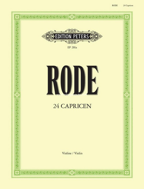 24 Capricen in Form von Etüden, Violine solo. 9790014003623