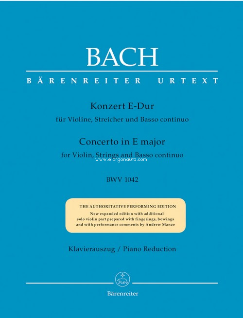 Konzert in E-Dur, für Violine, Streicher und Basso continuo, BWV 1042. 