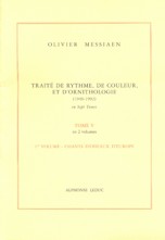 Traité de rythme, de couleur et d'ornithologie. Tome 5-1. 9782856890530