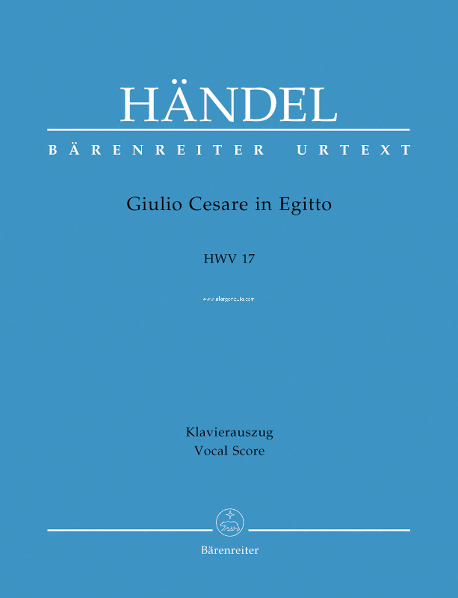 Giulio Cesare in Egitto, HWV 17, Klavierauszug = Piano Reduction. 9790006530007