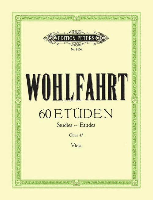 60 Etüden = 60 Studies, opus 45, para viola (Alto)