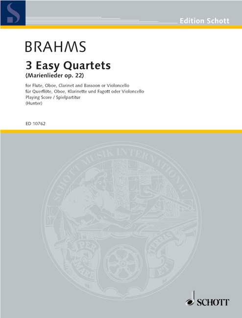3 easy Quartets (eingerichtet nach "7 Marienlieder" Opus 22)