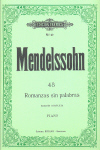 Romanzas sin palabras (48), para piano, edición completa