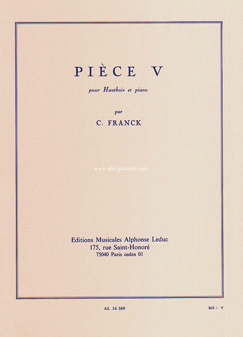 Pièce V, pour hautbois et piano