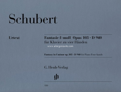 Fantasie f-moll, opus 103, D 940 für Klavier zu vier Händen