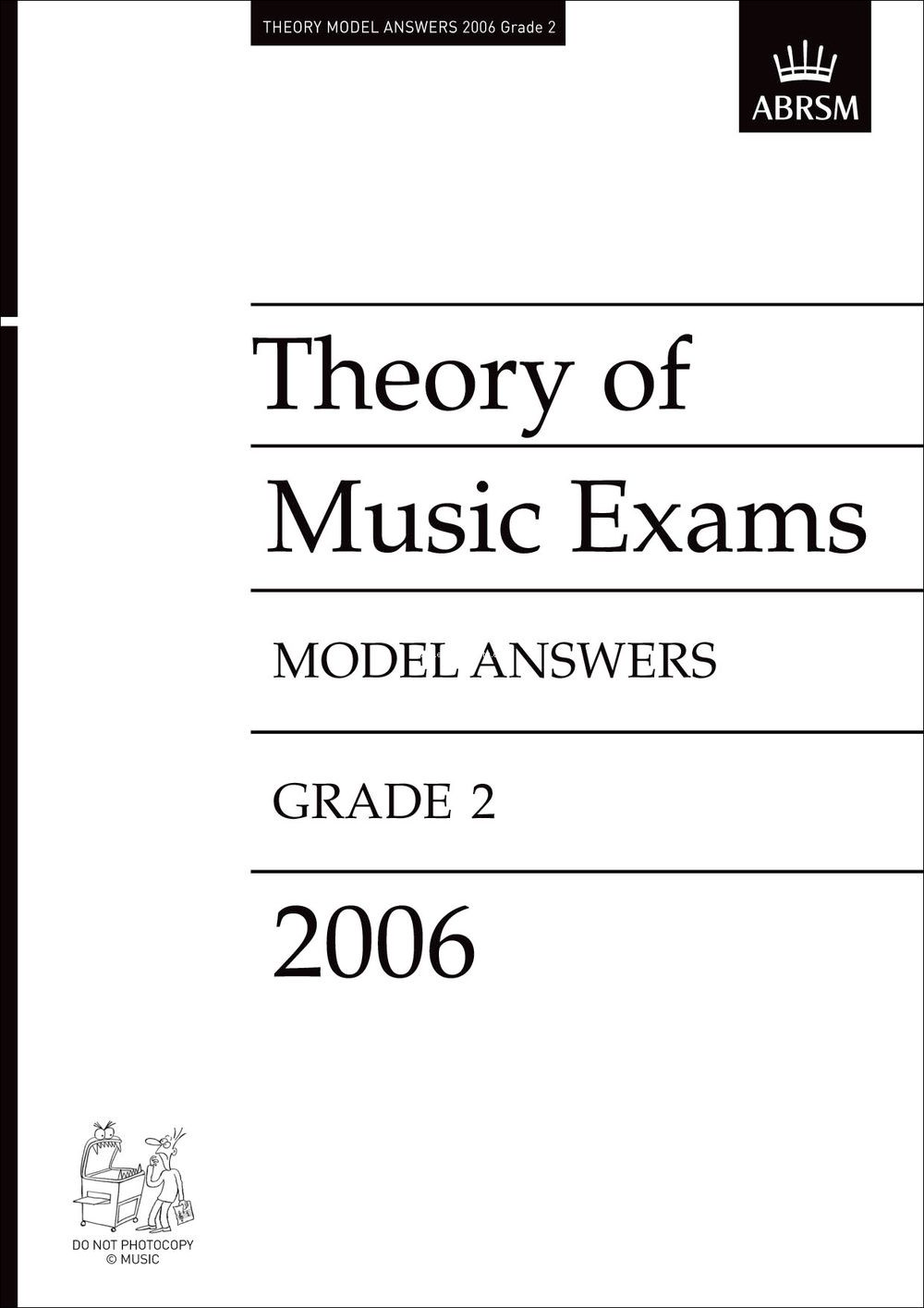 Theory of Music Exams Model Answers, Grade 2, 2006