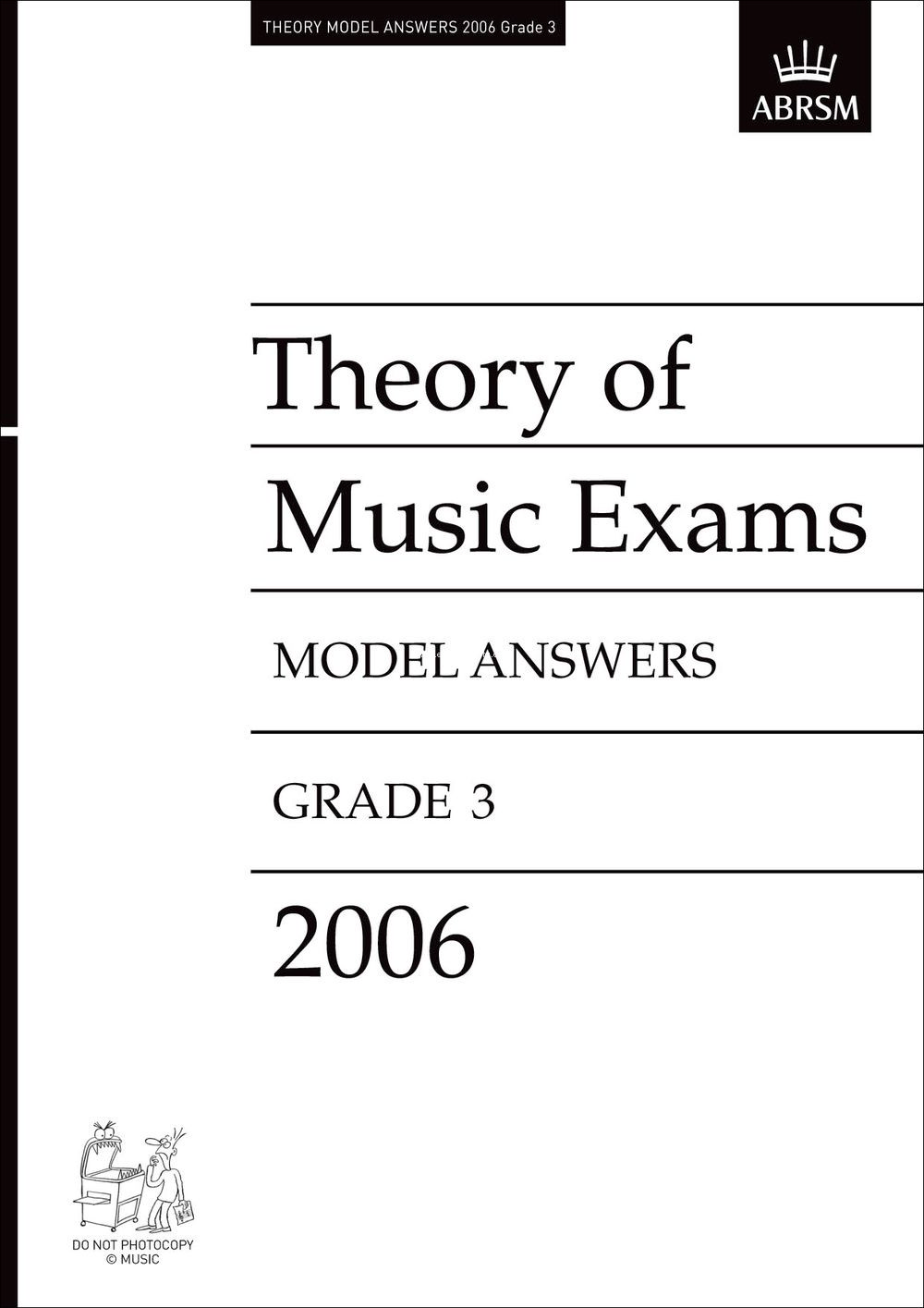 Theory of Music Exams Model Answers, Grade 3, 2006