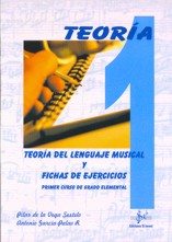 Teoría del lenguaje musical y fichas de ejercicios. Primer curso de grado elemental. 9788495262653