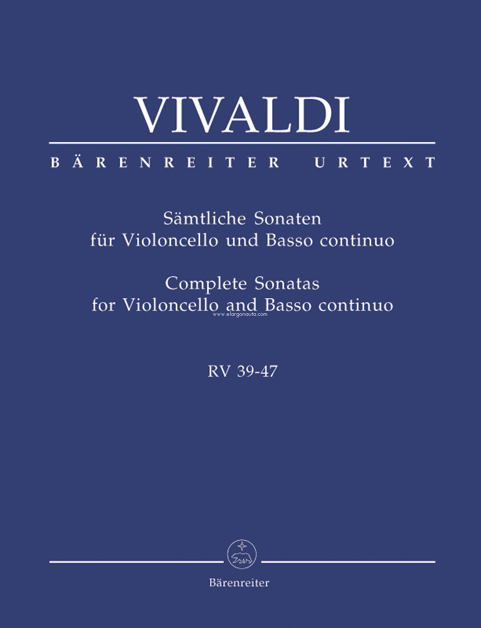 Sämtliche Sonaten für Violoncello un Basso continuo. RV 39-47