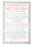 Fragmentos músicos. Volumen I. Facsímil de la edición de 1700