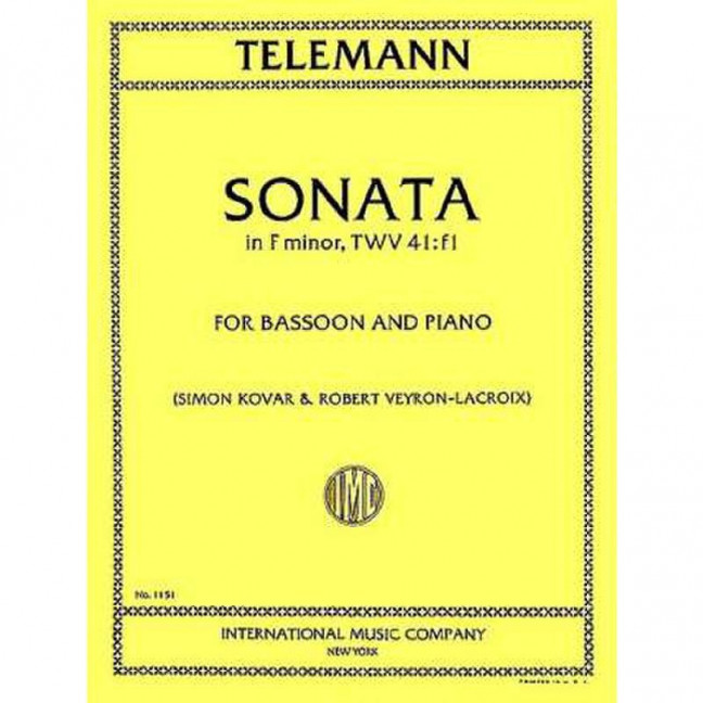 Sonata in F minor, TWV 41:f1, for Bassoon and Piano