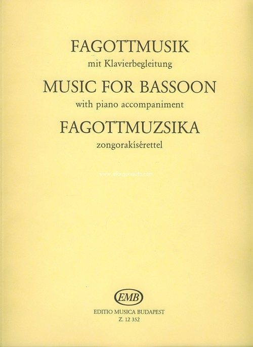 Fagottmusik mit Klavierbegleitung = Music for Bassoon with piano accompaniment