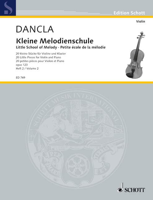 Little School of Melody op. 123, Vol. 2, for Violin and Piano. 9790001031899