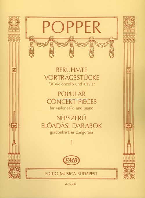 Popular Concert Pieces, for Violoncello and Piano, Vol. I