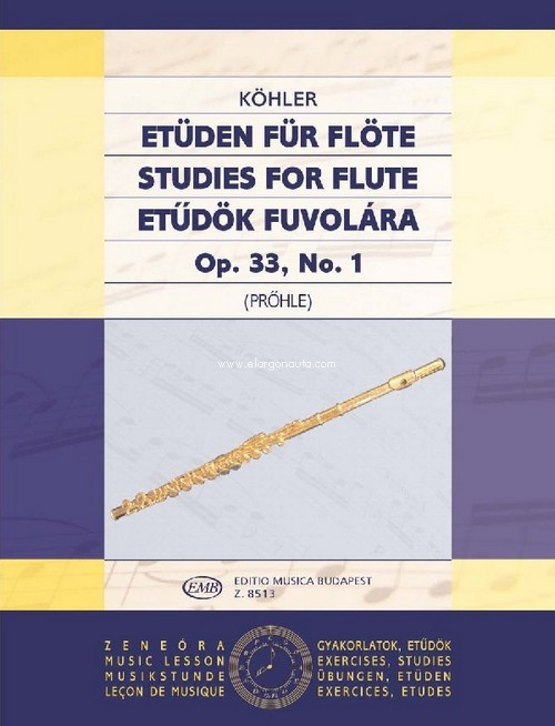 Etüden für Flöte = Studies for Flute, op 33, nº 1. 9790080085134