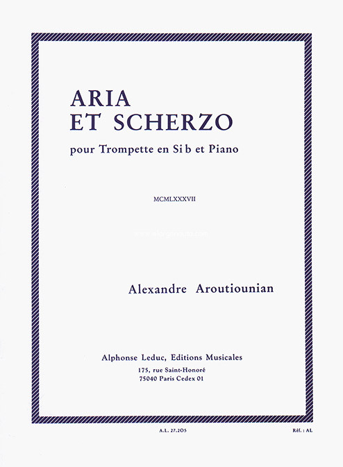 Aria et Scherzo. Trompette en Sib et Piano. 9790046272059