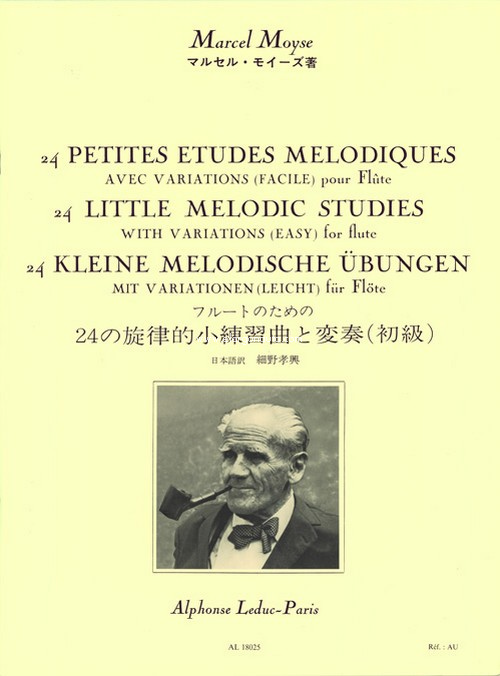 24 petites études mélodiques avec variations (facile) pour flûte. 9790046180255