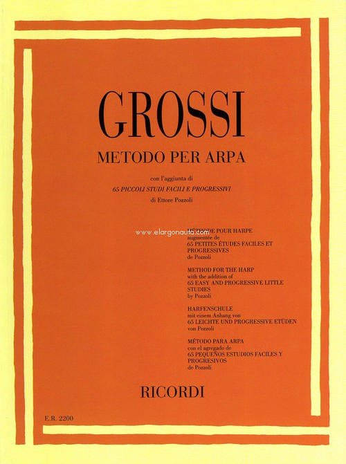 Metodo per arpa, con l'aggiunta di 65 piccoli studi facili e progressivi