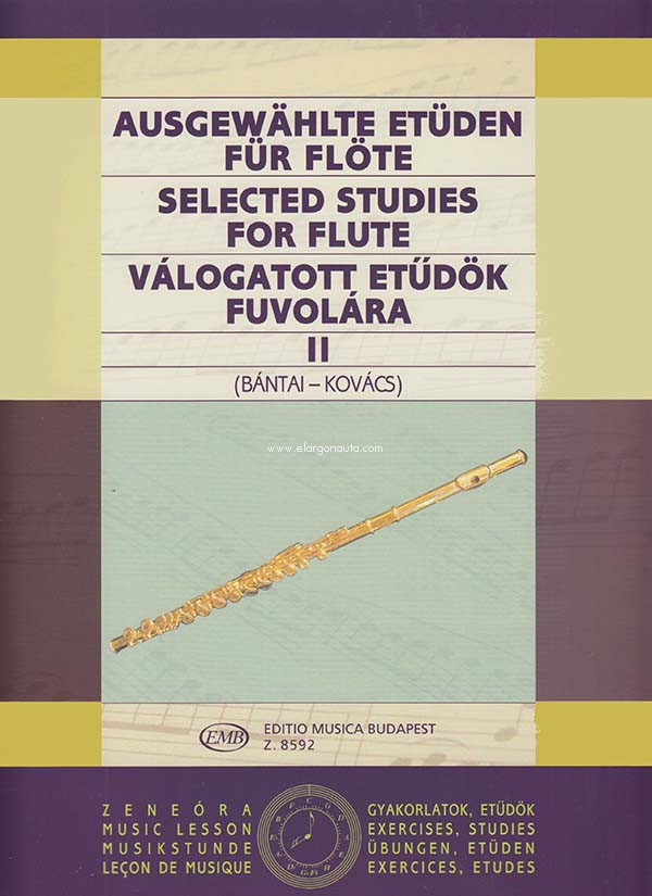 Ausgewählte Etüden für Flöte, II = Selected Studies for Flute = Choix d'études pour flûte = Válogatott etúdök fuvolára