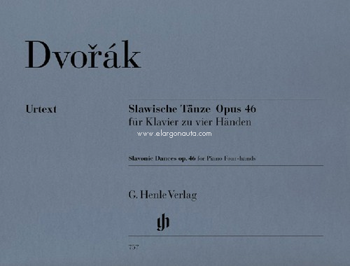 Slawische Tänze opus 46, für Klavier zu vier Händen. 9790201807577