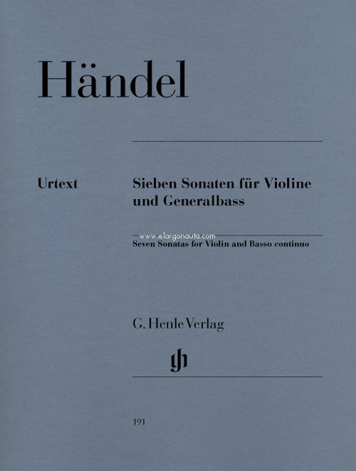 Sieben Sonaten für Violine und Generalbass. 9790201801919