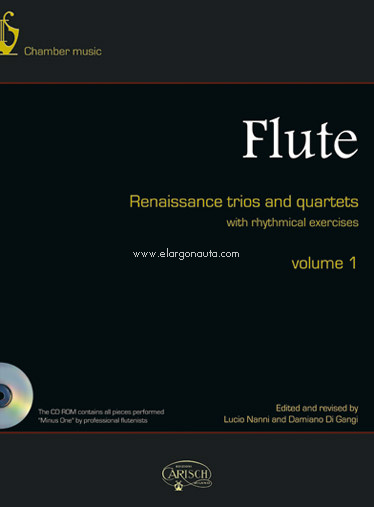 Flute: Renaissance trios and quartets with rhythmical exercises. Vol. 1