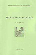 Revista de Musicología, vol. XI, 1988, nº 2. 26242