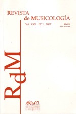 Revista de Musicología, vol. XXX, 2007, nº 1. 26277 Revista de Musicología, vol. XXX, 2007, nº 1. 26277