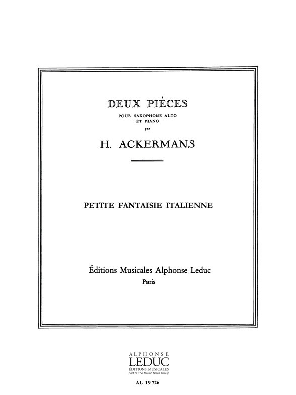 Petite fantaisie italienne, pour saxophone alto et piano