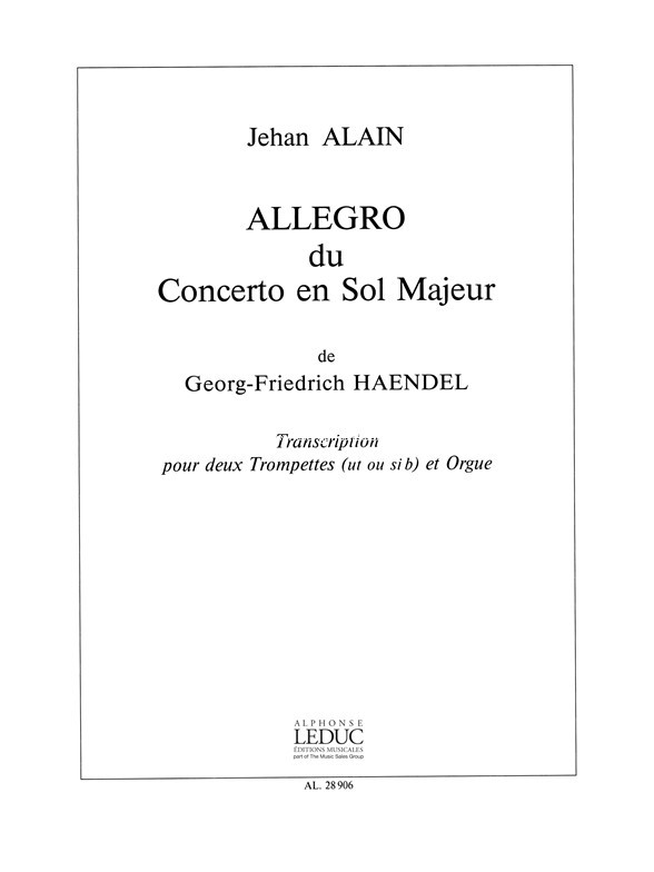 Allegro, 2 Trumpets and Organ. 9790046289064