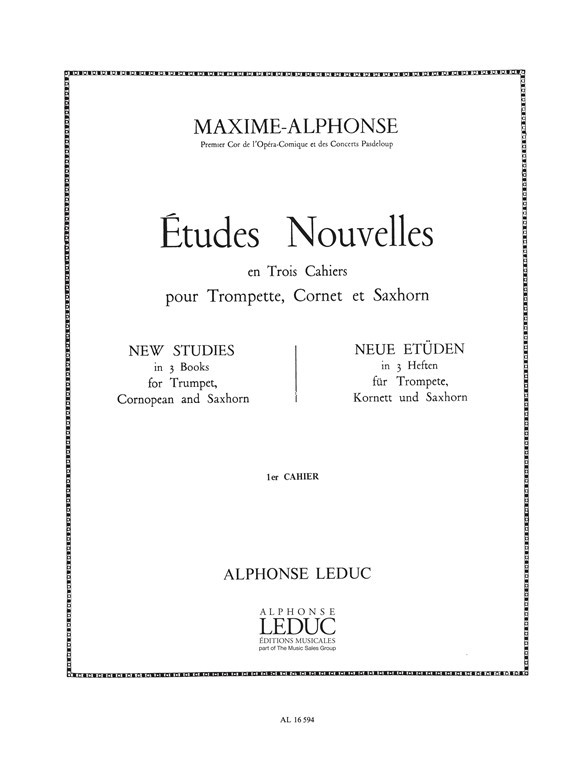 Etudes Nouvelles 1, Trumpet. 9790046165948