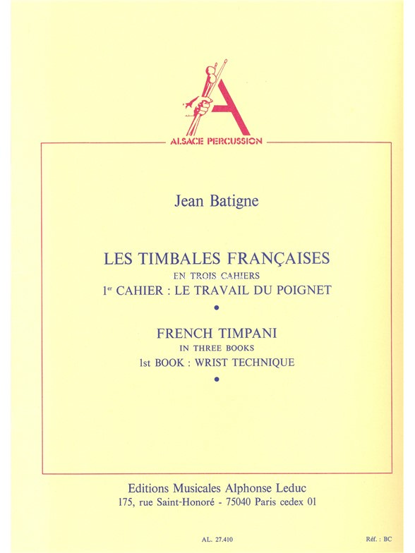 Les Timbales françaises Vol.1, Percussion solo. 9790046274107