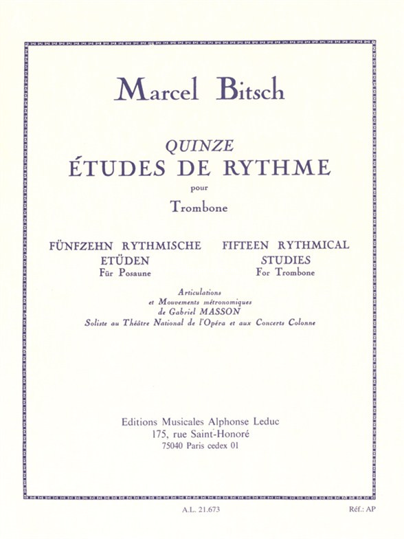 15 Etudes de Rythme, Trombone