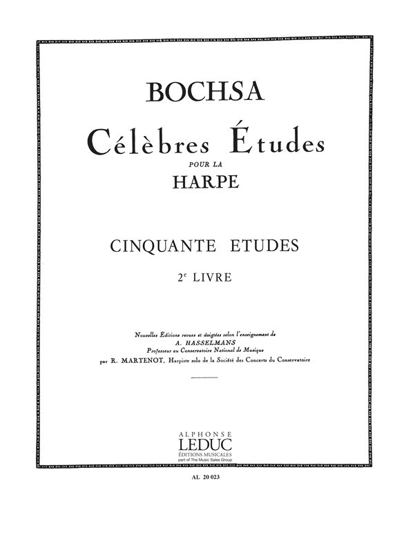 Cinquante Études Op. 34, Vol. 2: Célèbres Études pour la harpe. 9790046200236