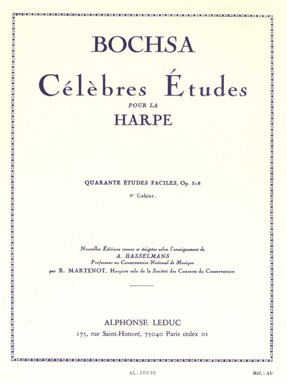 40 Etudes Faciles Op. 318, vol. 2: Célèbres Études pour la harpe. 9790046200304